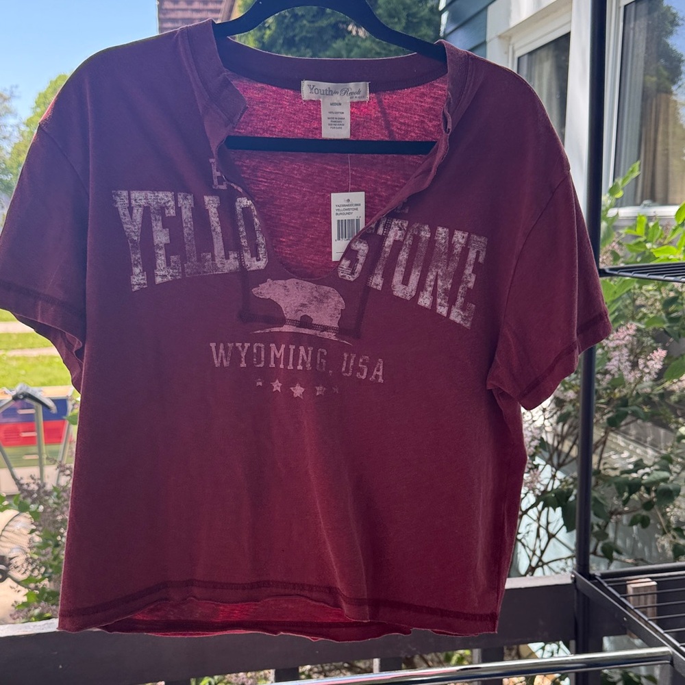 Yellowstone Graphic Crop Tee